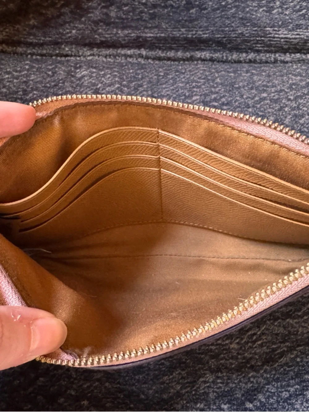 Coach Large Wristlet with Chain in Pink (Style F73044) - Picture 3 of 4